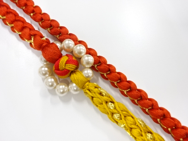 未使用品　正絹　振袖用　手組帯締め